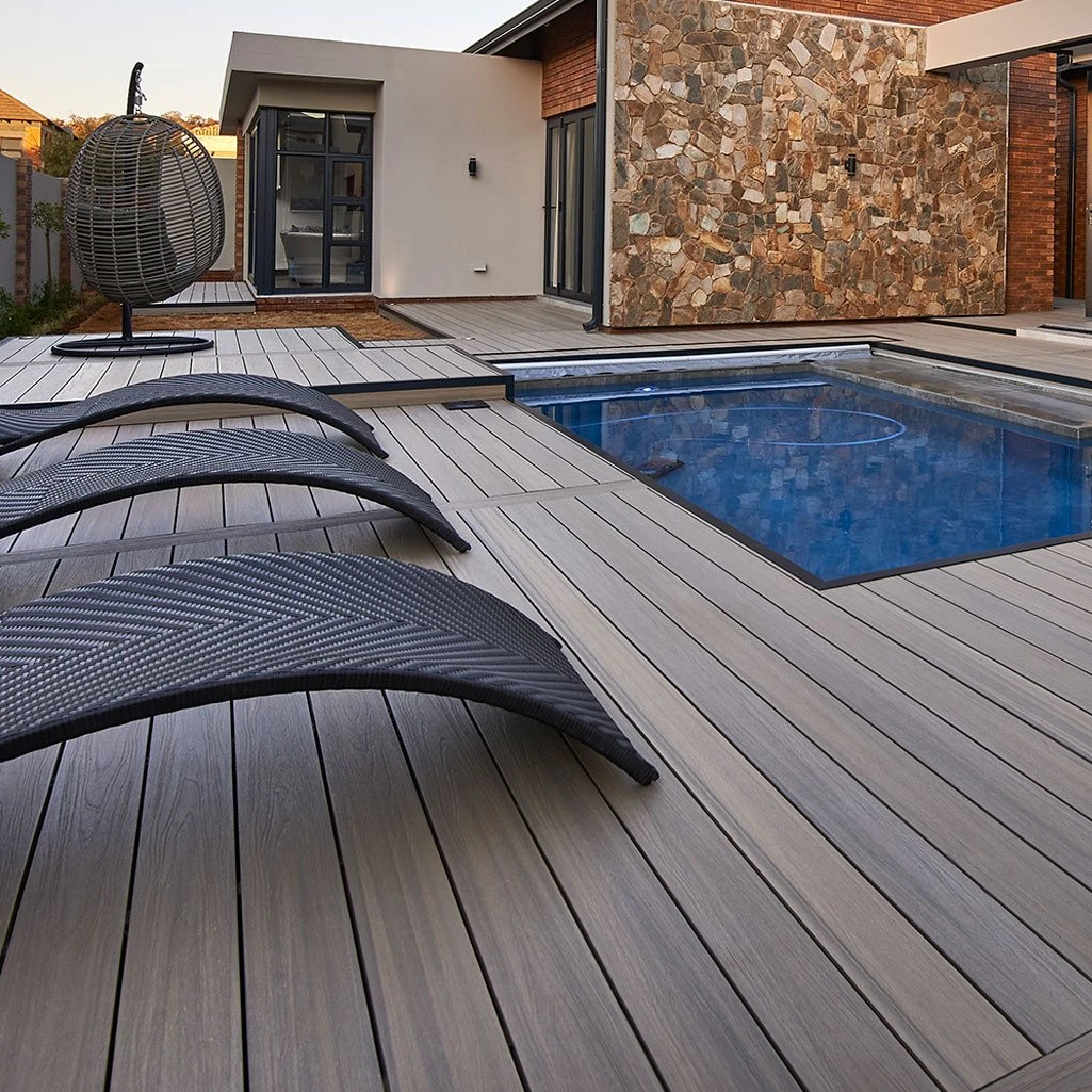 TAP & GO Wood Plastic Composites Decking Wpc Exterior Floor Garden Wpc Flooring Tiles Designs Hollow Wpc Flooring