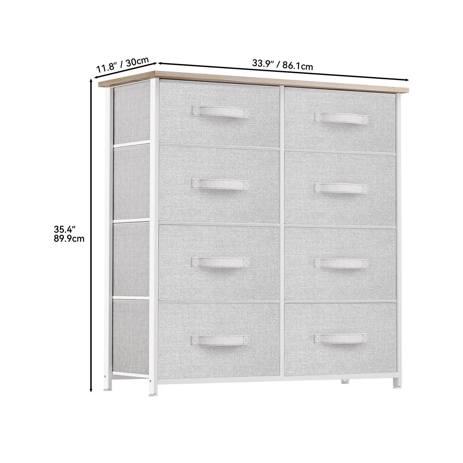 US 8 Drawers Dresser Storage Organizer Tower Unit Closet Chest for Bedroom