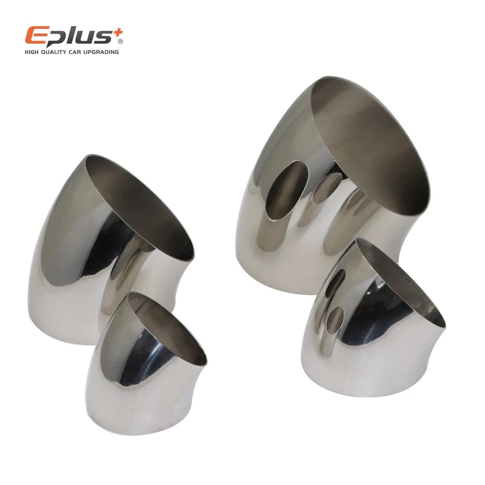 Universal 304 Stainless Steel 45 Degree Elbow Sanitary Welding Pipe Joint Fitting Car Motorcycle Exhaust Pipe Welded Pipe