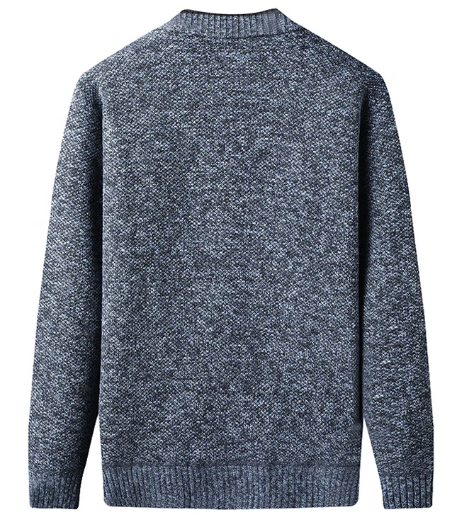 Suéter masculino de alta qualidade com decote em V manga comprida botão cardigã malhas grossas para outono e inverno