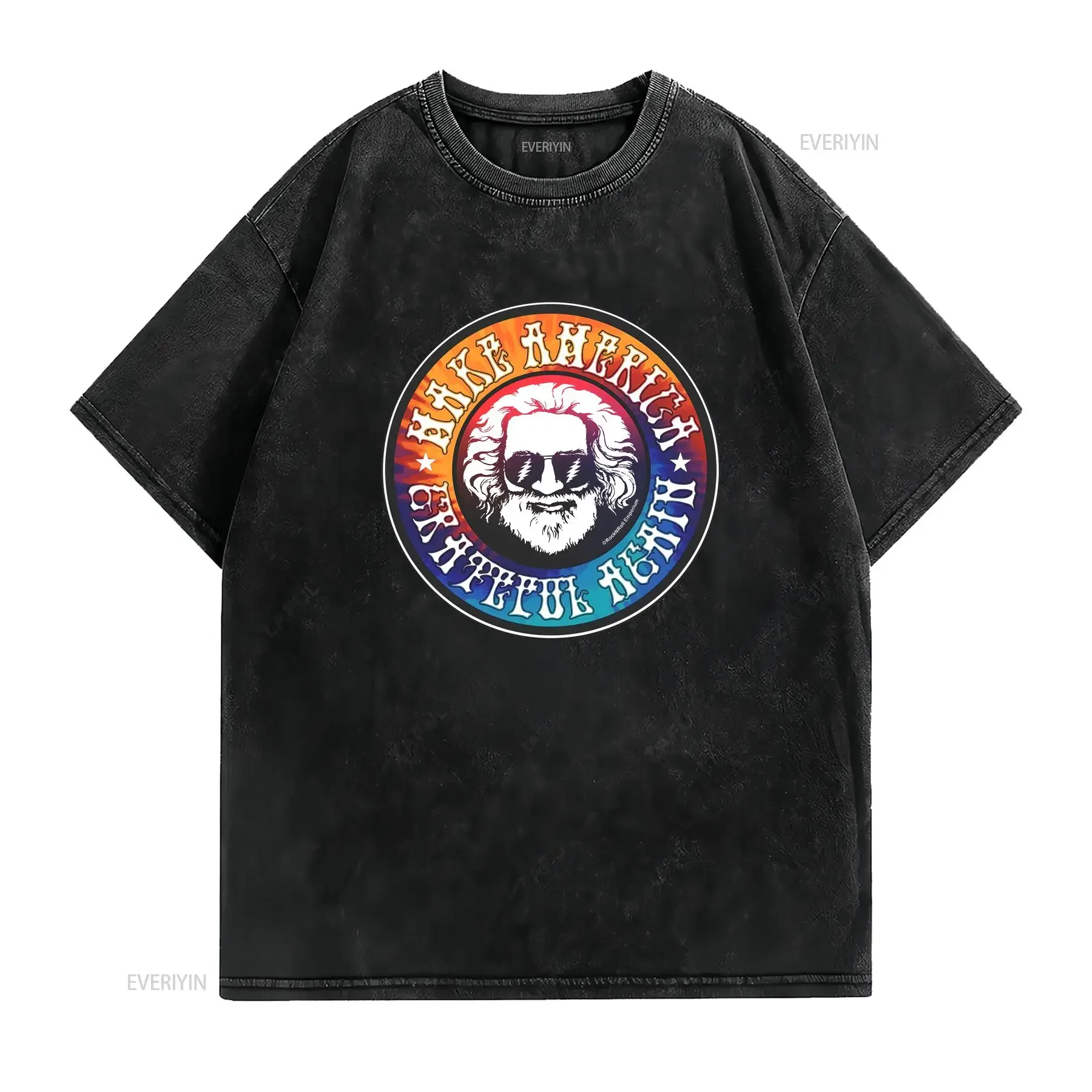Tye Dye MAGA_Dead _ Garcia _Make America Grateful Again_ T shirt vintage Washed Comfortable designer clothes vintage Washed