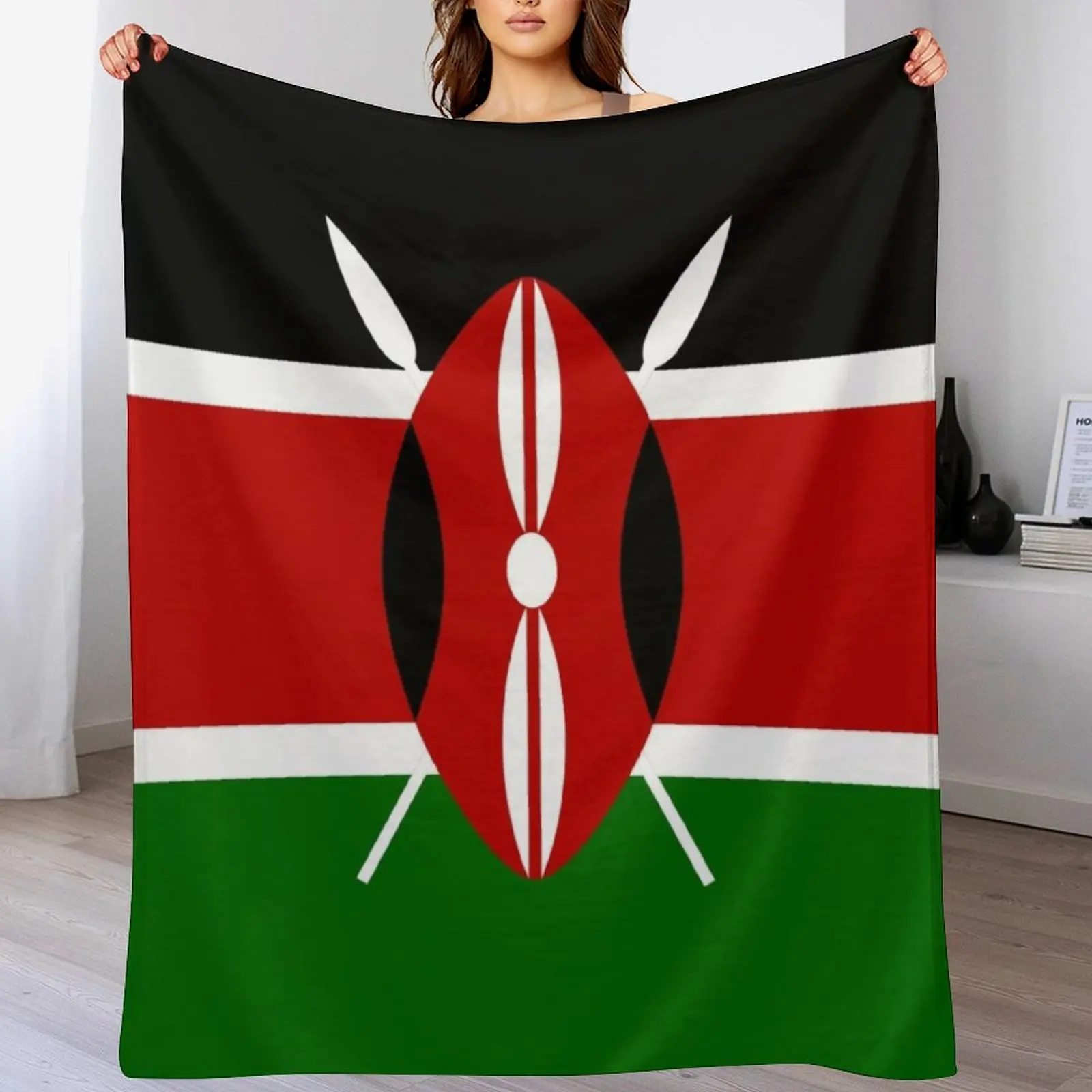 Flag of Kenya Throw Blanket Blankets For Sofas Luxury Thicken Bed linens Blankets