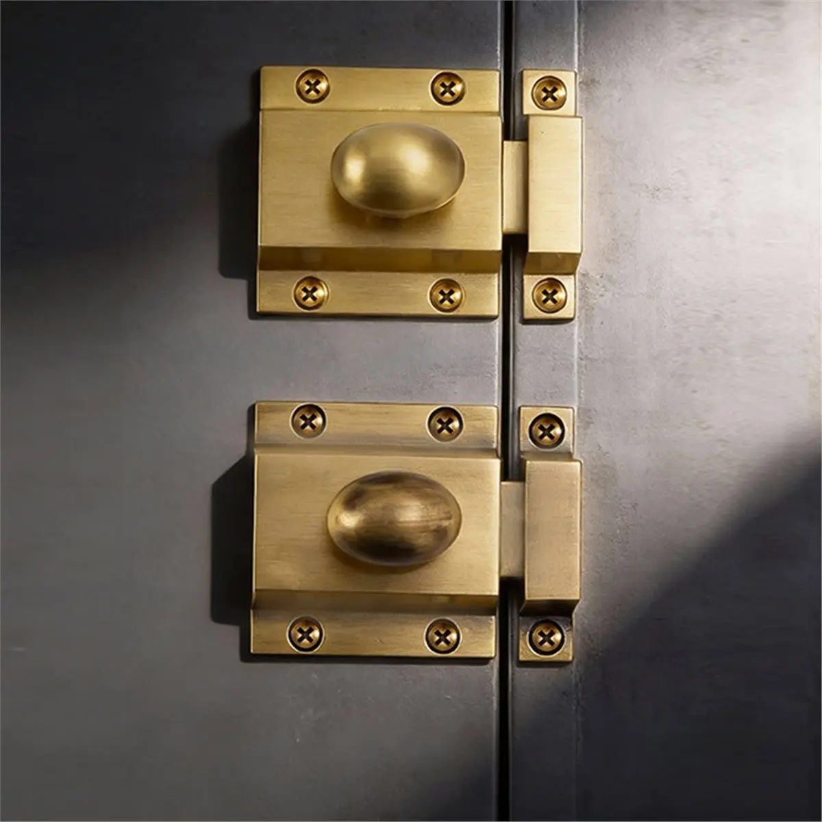 Vintage European Solid Brass Door Bolt for Indoor Security and Cabinet Use A