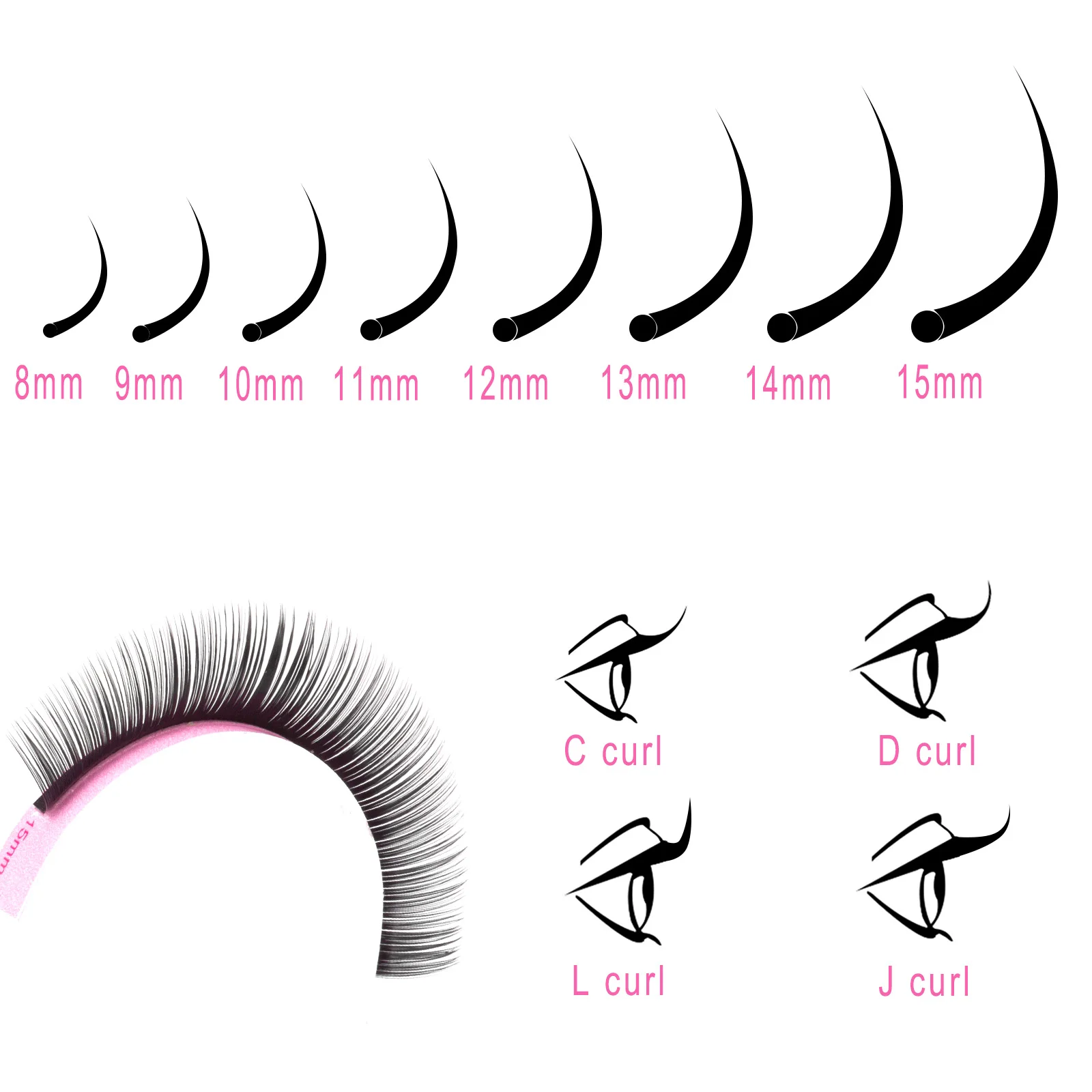 10박스/개입 속눈썹 연장 0.07 C D DD J LB 컬 8-15mm 속눈썹 연장 개별 속눈썹 볼륨 클래식 속눈썹 소프트
