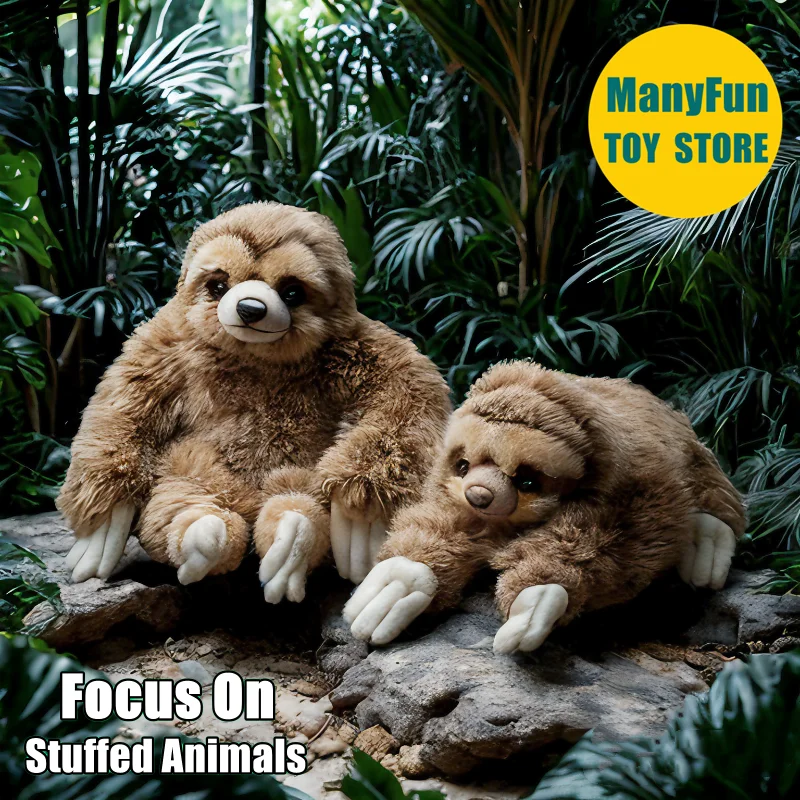 Sloth Plush Toy Bradypode Plushie Lifelike Folivora Stuffed Animal Simulation Realistic Doll Toy Gift