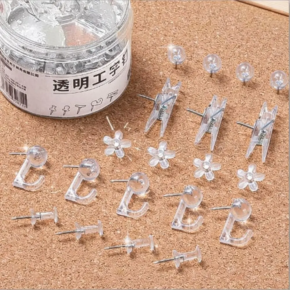 Decorative Macaron Drawing Pins Round Head Thumb Tacks For Cork Board Office School Document Fasteners Photo Wall