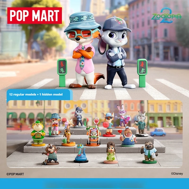 

Подлинная серия POPMART Disney Zootopia Crazy Continuation, стильная загадочная слепая коробка, модные аксессуары, игрушки, подарки на Хэллоуин