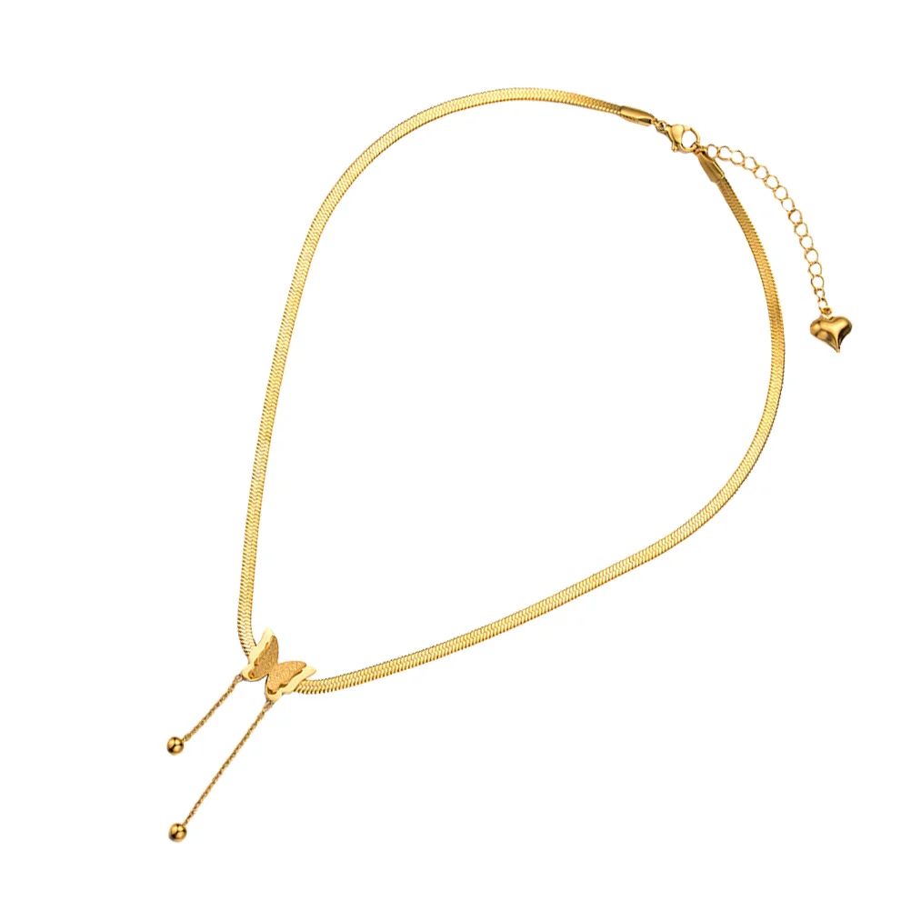 

1pc Butterfly Pendant Choker Delicate Neck Accessory Women Decorative Stainless Steel Clavicle Chain Jewelry
