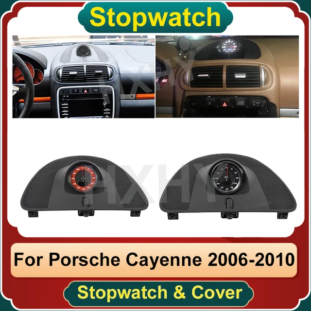 Deska rozdzielcza samochodu stoper zegar dekoracyjny czas wsparcie Sport Chrono dla Porsche Cayenne 2006-2010 centrum miernik elektroniczny