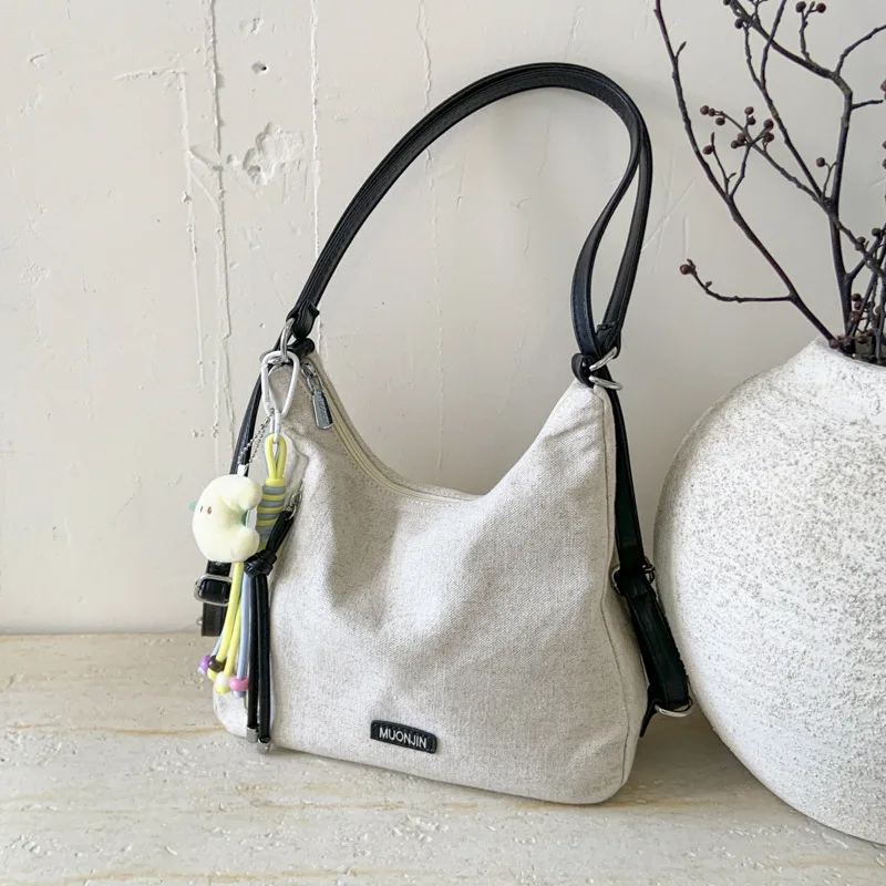 

Корейская однотонная сумка через плечо для женщин 2025 года, минималистичный ручной кошелек на плечо, модная сумка