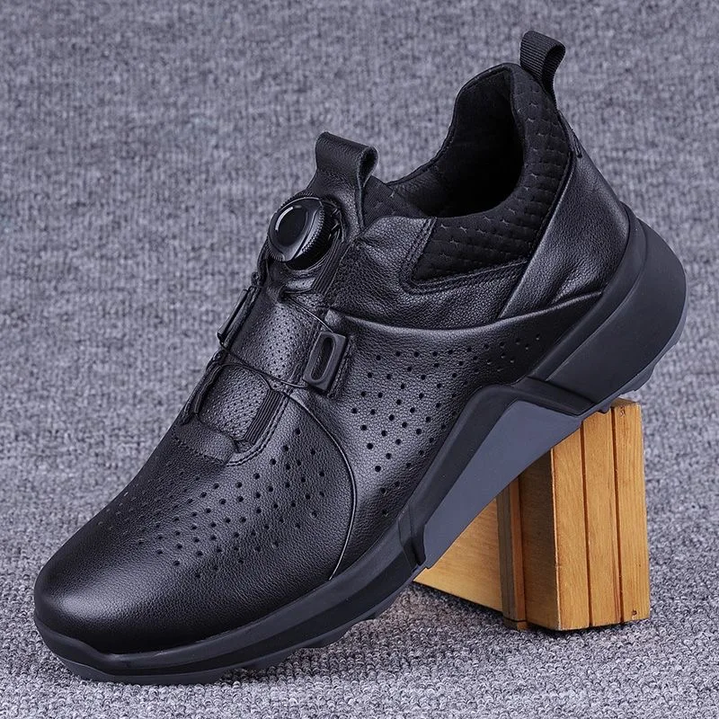 

Summer Golf Training Shoes Man Comfortable Athletic Shoe Leather Hollow Golf Shoes for Men Anti Slip Walking Shoe