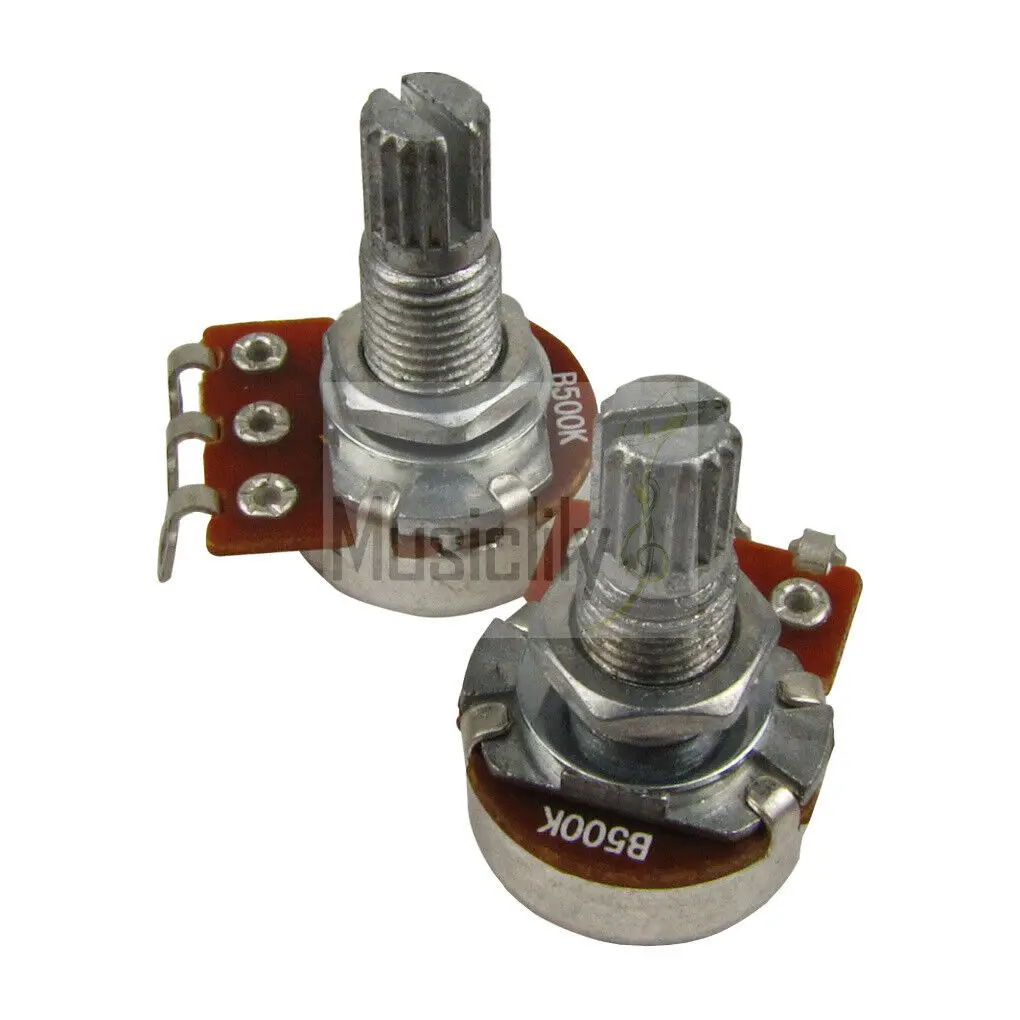 

Metric Mini 18mm Split Shaft Pot B500K Guitar Potentiometer (2 Pieces)