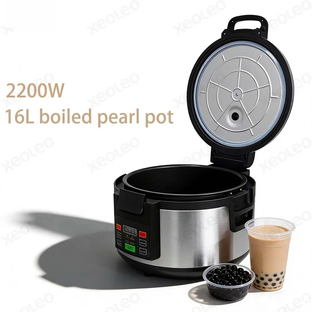 16L Tapioca Pearl Cooker, Non‑Stick Pan Commercial Tapioca Pearls Boiling Cooking Machine for Bubble Tea Milk‑Tea Shop