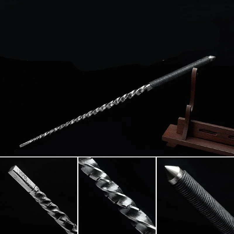 60cm Outdoor EDC Portable High Manganese Steel Hand Forging Short Stick Training Car Emergency Tool