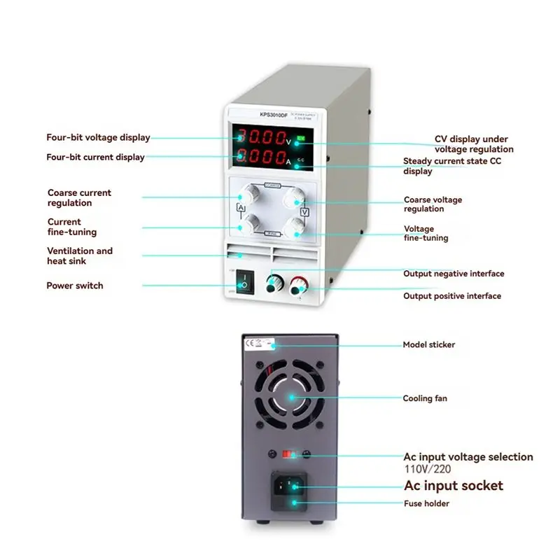 [LXYA68Z!] Stabilizer DC Power Supply Adjustable 30V 5A Voltage Regulator Switching Variable Bench Source 30V DIY