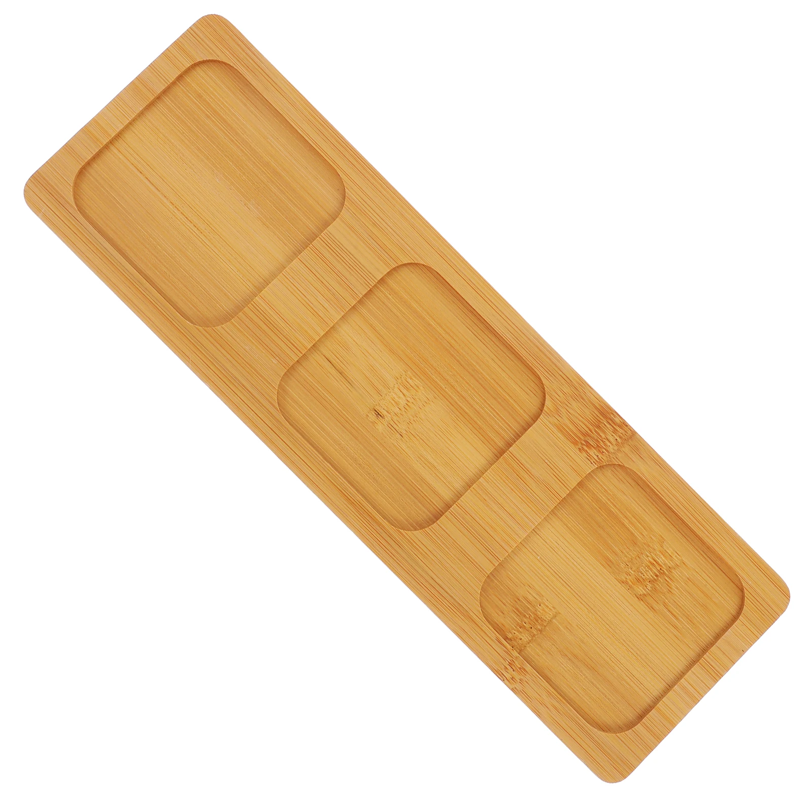 

Bamboo Drink Coaster 3 Hole for Beer Glasses Holder Bar Paddle Board Tasting Flight Anti Slip Home KTV Party Use Wooden Cup