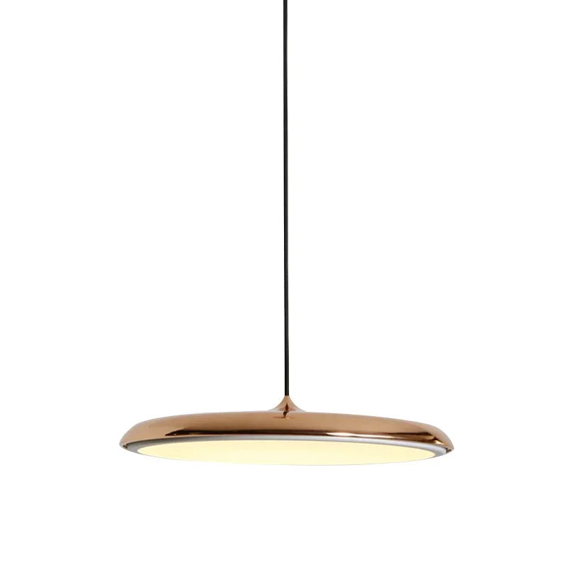 Светильник светодиодный подвесной светильник для окна дома, скандинавский подвесной светильник золотого/медного цвета, абажур для спальни/кухни, острова/магазина, освещение