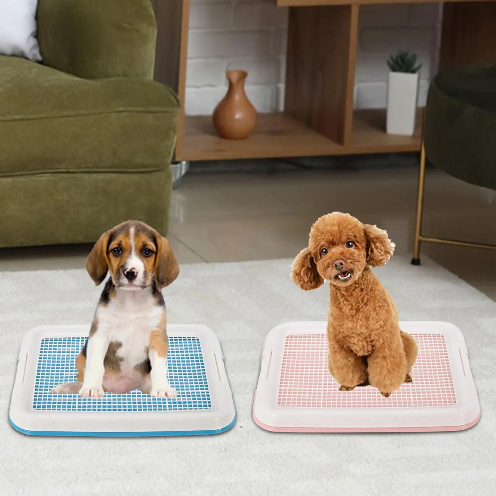Dog Potty Toilet Training Tray/ Dog Litter Box with Secure Latch/ Indoor Outdoor