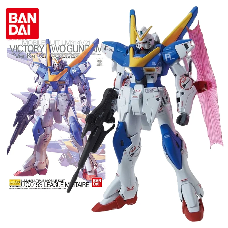 

Bandai Genuine Gundam Model Kit Anime Figure MG V2 LM314V21 Victory 2 Collection Gunpla Anime Action Figure Toys for Children