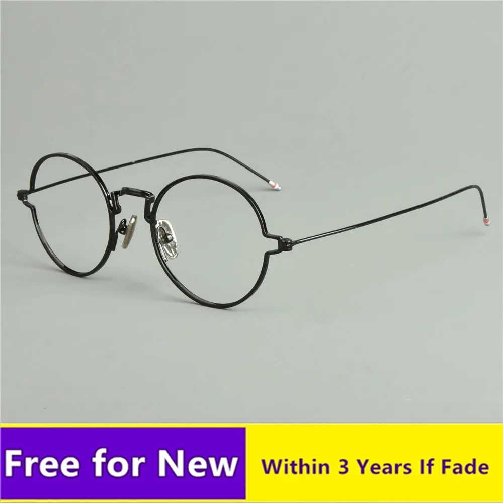 Thom Brand Glasses Frame for Men Myopia Prescription Eyeglasses Women's Retro Round Titanium Eyewear TBX915 Not Deform Or Fade