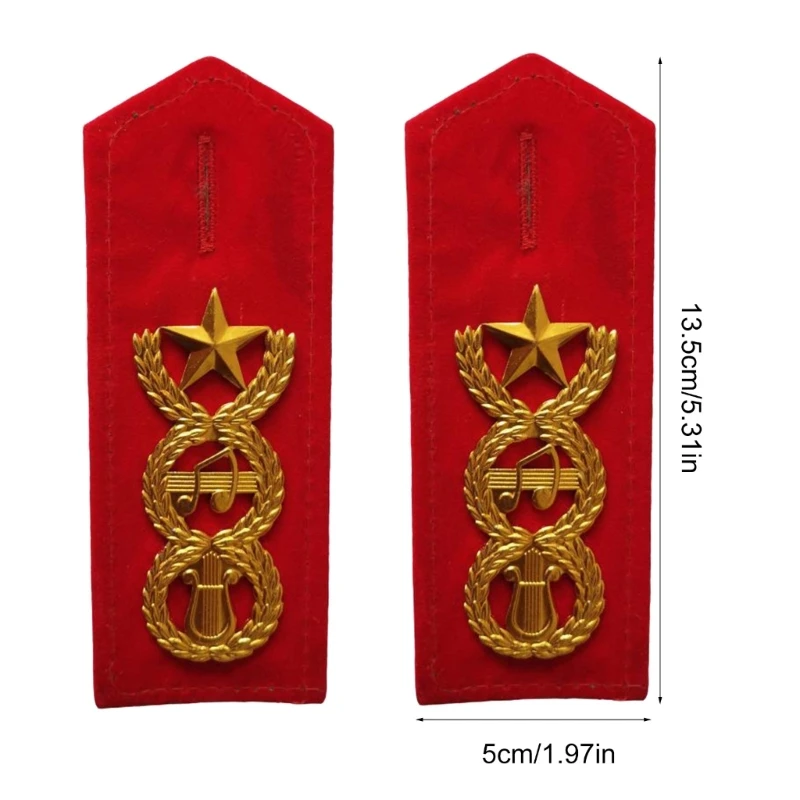 2PCS Shoudler Epaulets ชุด Epaulets Shouler บอร์ดสำหรับ Professional ชุดคอสเพลย์ปาร์ตี้ Props