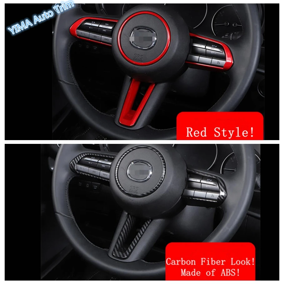 Car Styling Steering Wheel Frame Cover Trim ABS Accessories For Mazda 3 2019 - 2023 / CX-30 2020 - 2023 / CX-50 2022 2023 2024