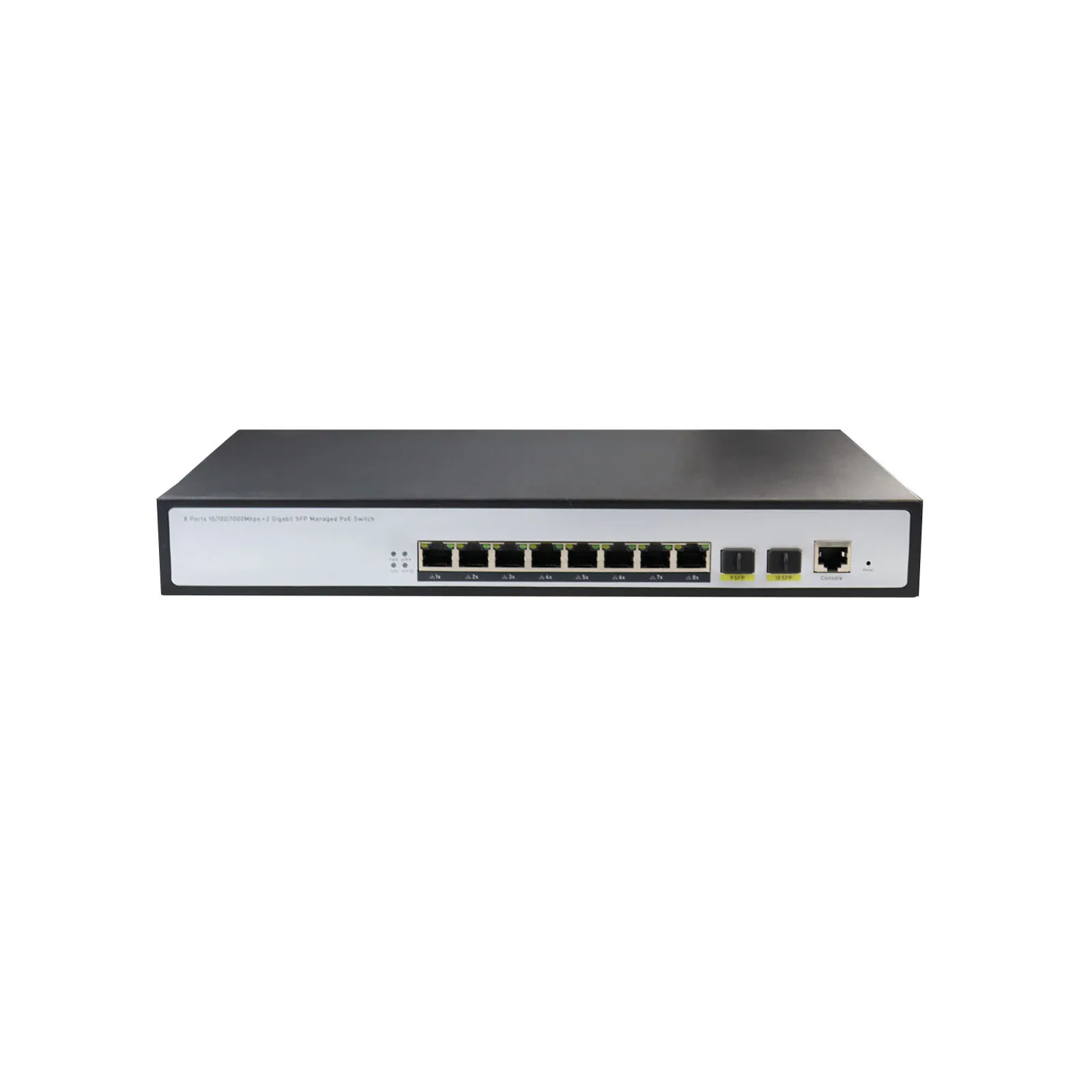 

L2+ 8 Port 10/100/1000Mbps Managed PoE Switch with 2 SFP Ports 802.3at PoE + Managed Ethernet Switch