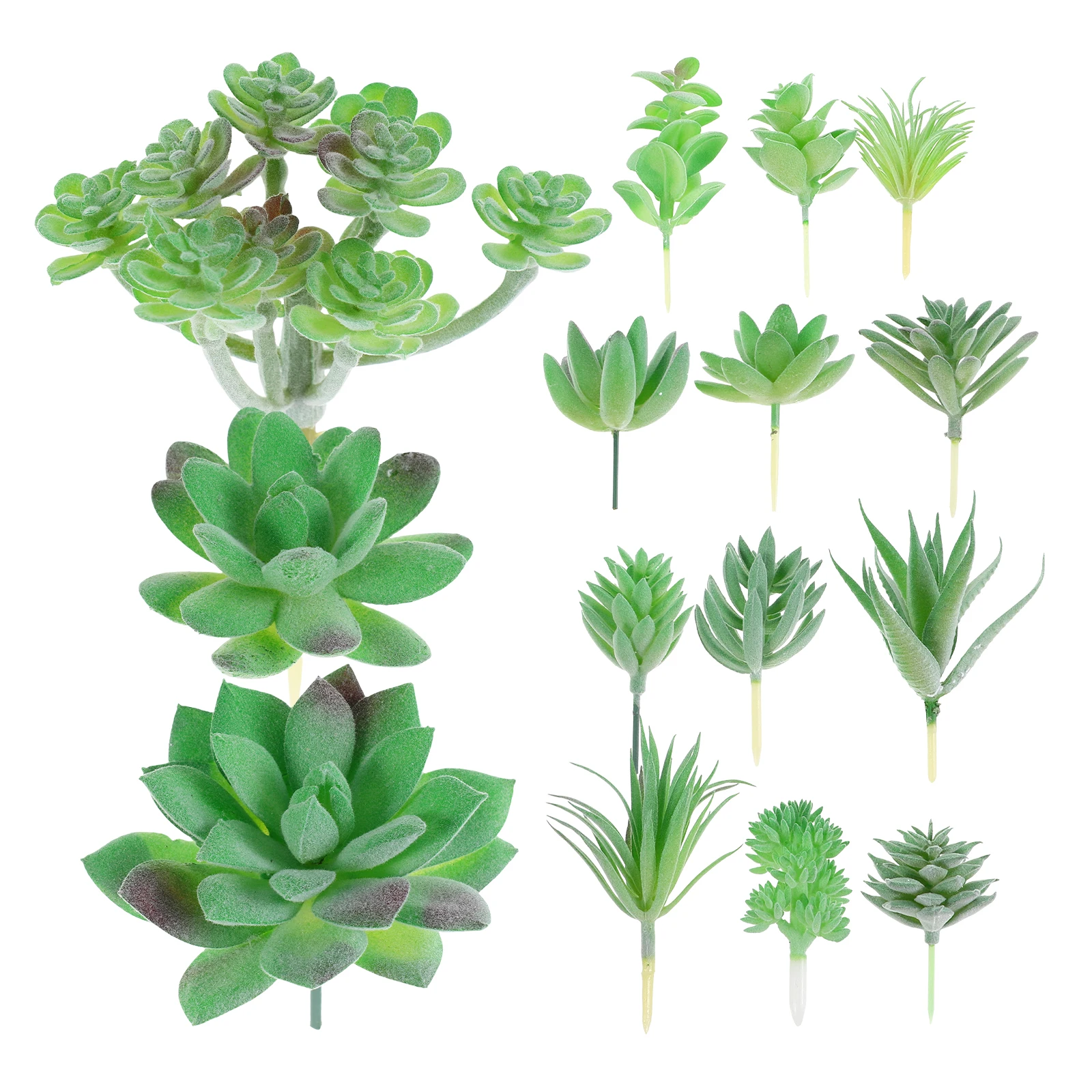 

15 Pcs Simulated Succulents Fake Plants Decor Artificial Indoor Imitation Simulation Tiny Small