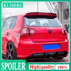 Spomicrophone ABS noir brillant pour VW Golf 5 GTI uy5, haute qualité, décoration d'aile arrière de voiture, toit sportif MK5 R32