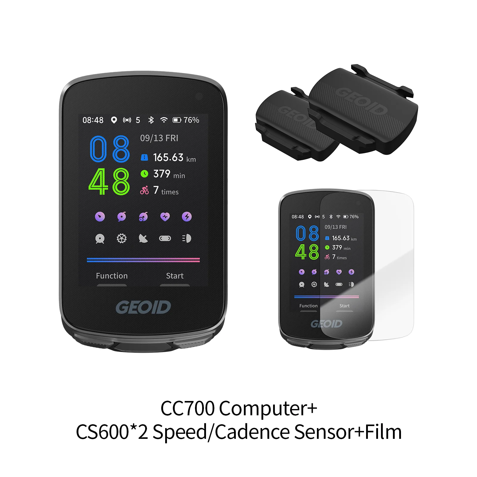 GEOID CC600/CC700 Fietscomputer Draadloos Kleurenscherm Fiets Snelheidsmeter ANT+ WIFI Fiets Snelheidsmeter IPX7 Waterdicht Kilometerteller