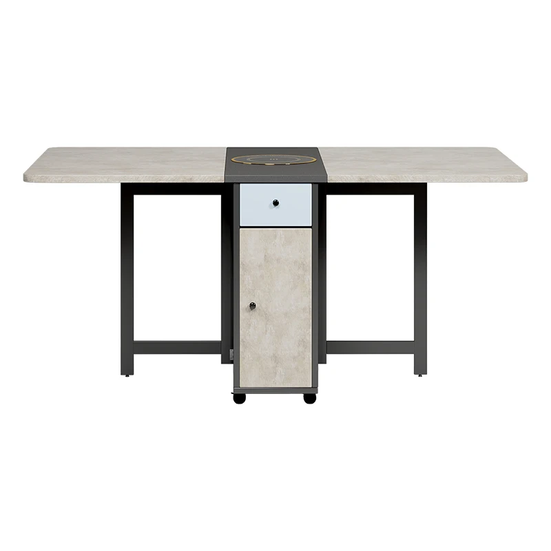 

Small apartment living room, foldable dining table and chair combination, Nordic simplicity, home dining room
