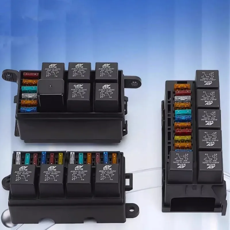 Automobile 6-Way Fuse Box With Relay Box Assembly 12-way 10-way 8-way Modified Circuit To Protect The Fuse Box