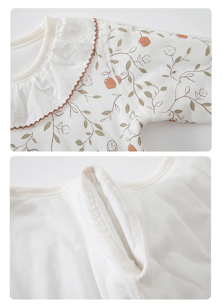 2026 Herbst Baby Mädchen Kragen-Overall Geeignet für 20 ℃ Wetterfester Overall aus Reiner Baumwolle und Verdickte Babykleidung für Mädchen – Detail 12
