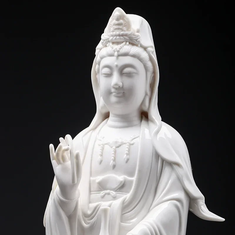 TQH-i7.7 Nanhai Guanyin Lilian  Home Furnishing Buddhist Hall is dedicated to Buddha statue ornaments Station   Bodhisattva
