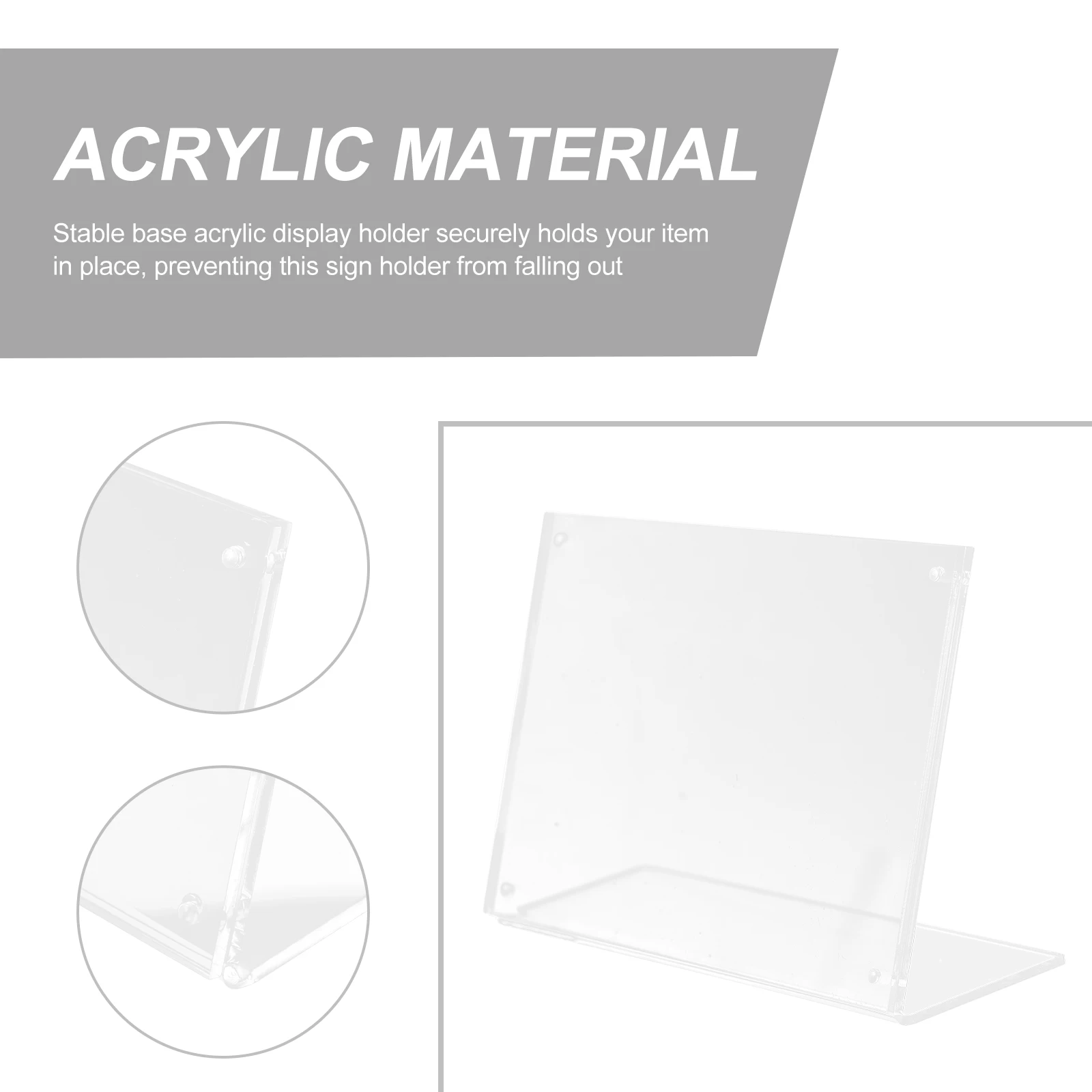 Freestanding Acrylic Transparent Display Stand Wedding Menu Holder Table Number Stand Poster Sign Rack Acrylic Sign Holders