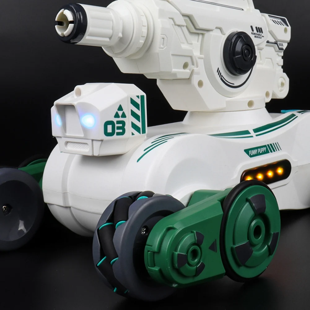 ODIES-RC سيارة كرة الماء روبوت الكلب رذاذ موسيقى خفيفة التحكم عن بعد لفتة الاستشعار 2.4G 360 الدورية اطلاق النار