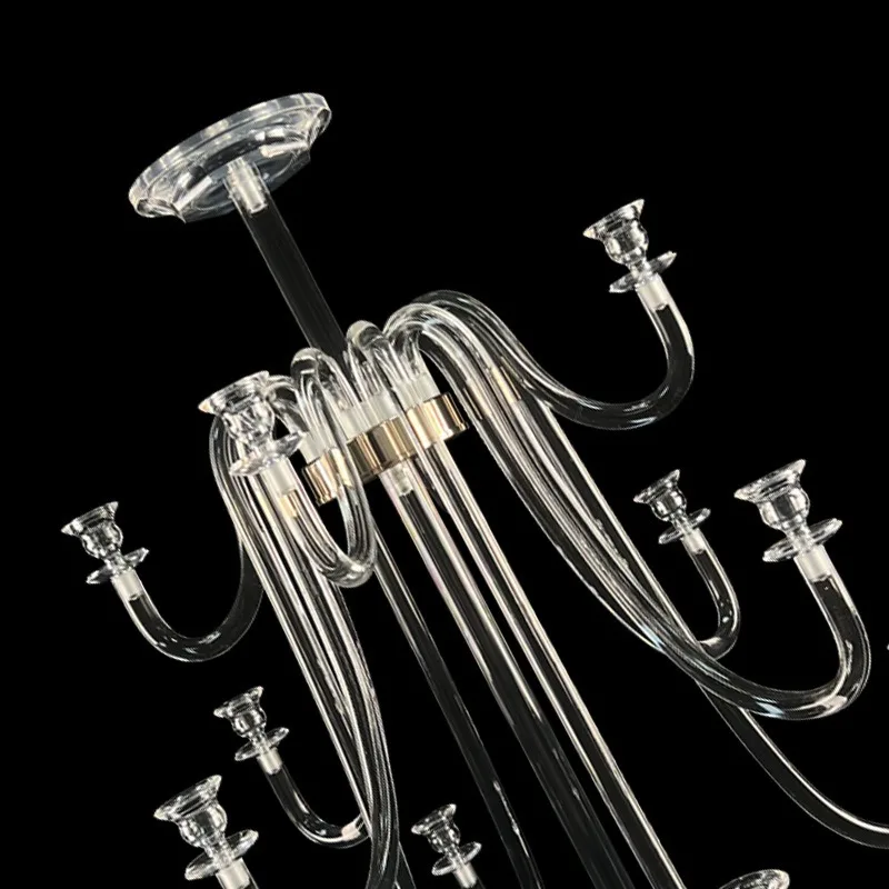 Wedding transparent acrylic candle holder ornament romantic artistic home dinner candle holder wedding hotel table decoration