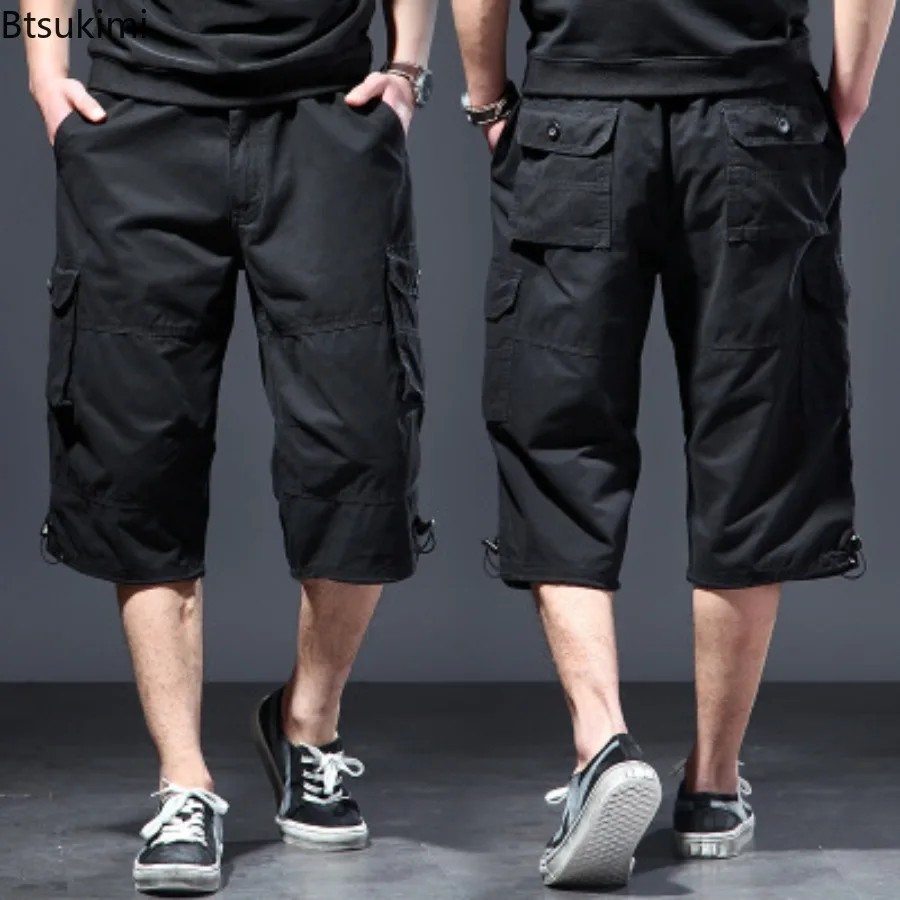 New Men's Summer Camouflage Cargo Shorts Multi-pockets Outdoor Hiking Sport Casual Trouser 100% Cotton Beach Short Pants for Men