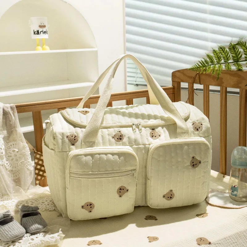 

Стеганая дорожная сумка в Корейском стиле, легкая сумка для багажа большой вместимости на короткие расстояния, ручная сумка через плечо с повседневным принтом