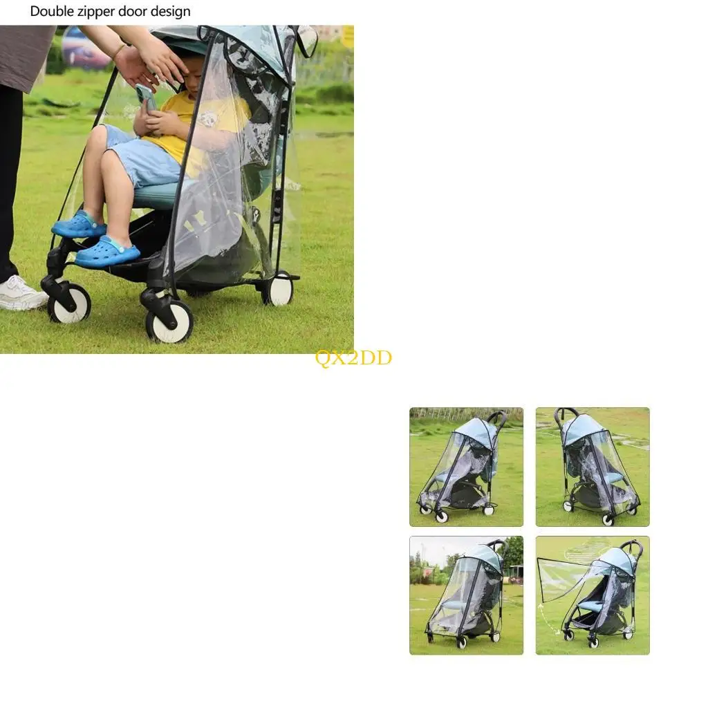 

QX2D Full Wrap Case Protector Windproof Pram Cart Protective Sleeve for Outdoor Use