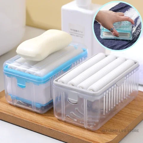 

Multifunctional Foaming Soap dish with drain Soap Box with bubbler Suitable for laundry Soap Holder For Bathroom Cleaning Tool