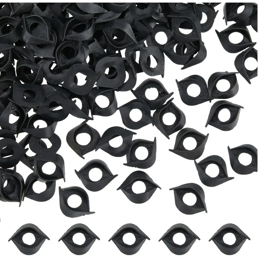 

150Pcs Eyelids for Safety Eyes Resin Black Safety Eyelids Craft Crochet Eye Washers Stuffed Crochet Eyelid for 7mm Toys' Eyes