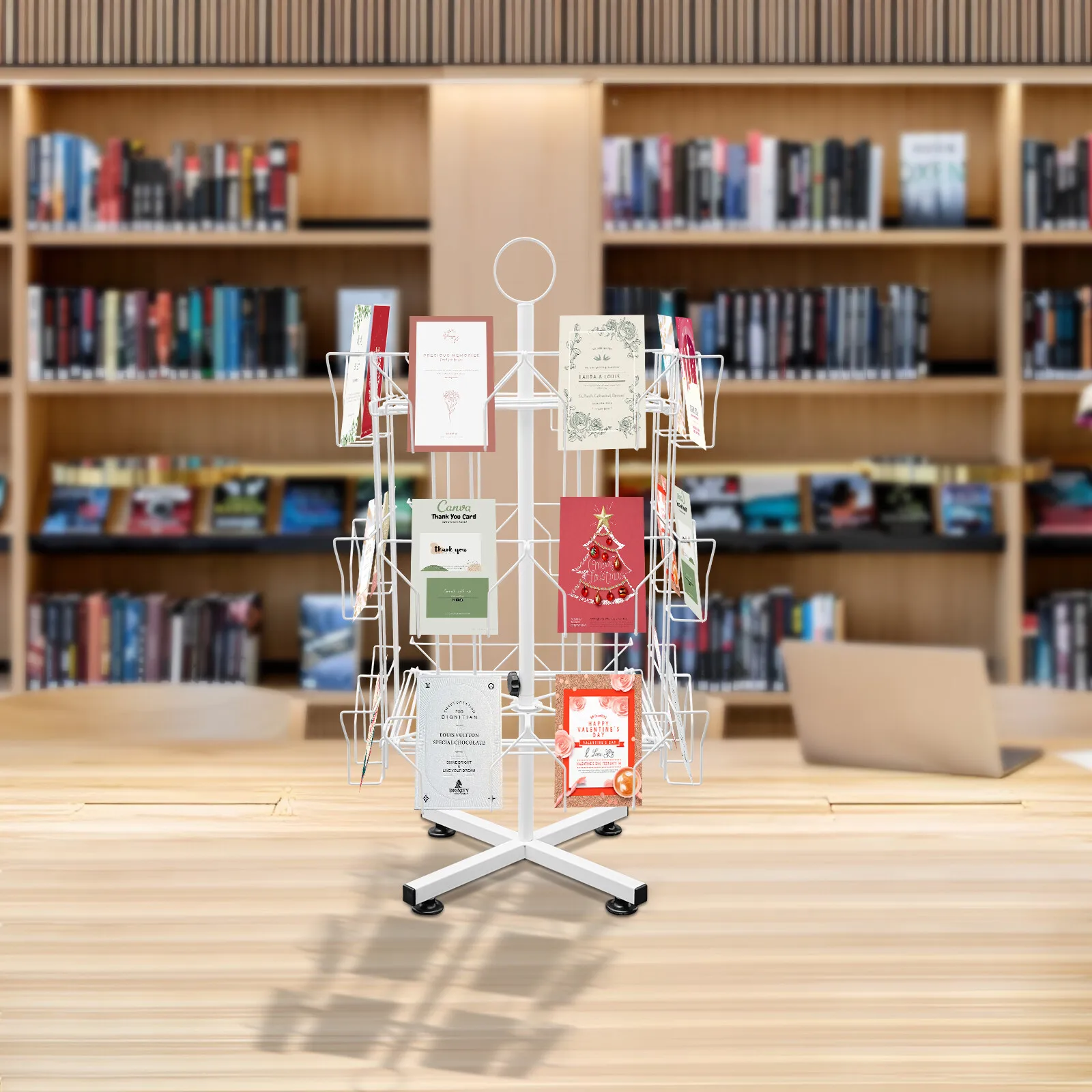 

Versatile Card Storage Rack Lightweight (7.5Lbs) & Easy Installation, Suitable For Classrooms, Shops & Offices With Top Hoop