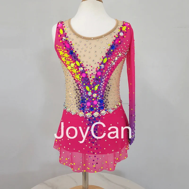 Joycan Rhthmic Gymnastik Trikots Mädchen Frauen rosa Spandex elegante Tanz kleidung für den Wettbewerb