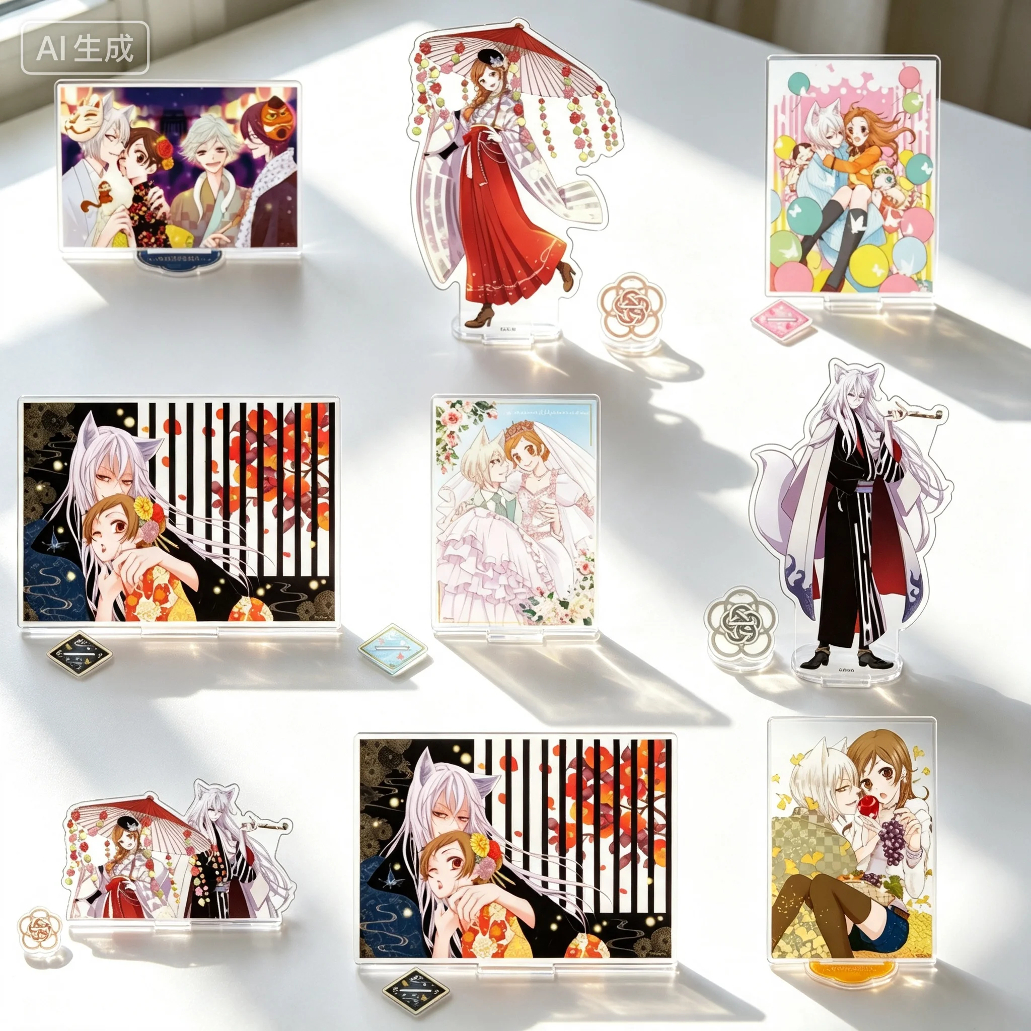 Anime Kamisama Kiss Nanami Momozono Tomoe Rectangle Acrylic Stand Model Plate Keychains Desktop Ornament