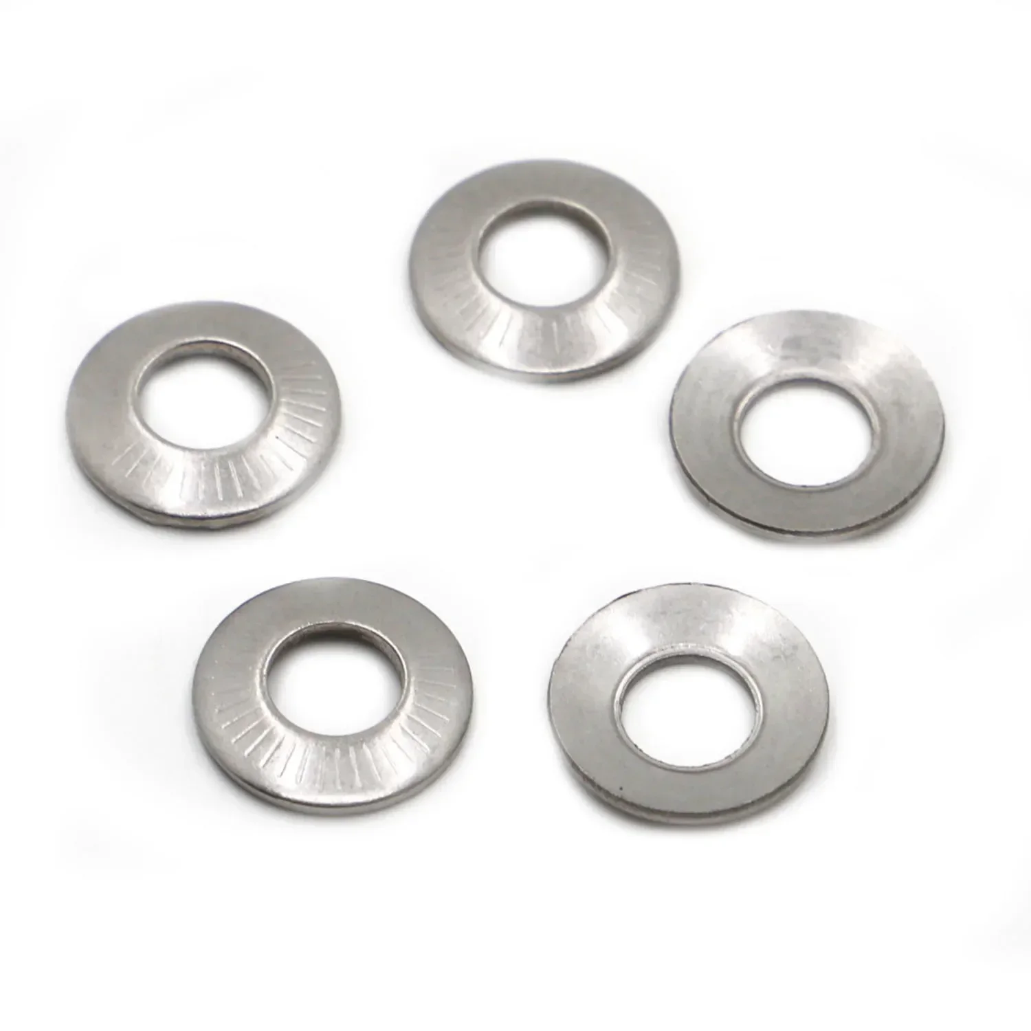 2-20pcs M3 M4 M5 M6 M8 M10 M12 M16 304 Stainless Steel Disc Spring Serrated Lock Washer Knurled Elastic Gasket