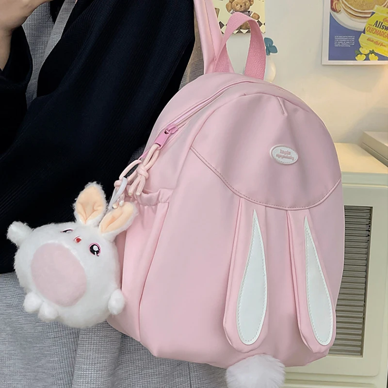 

Cute Rabbit Ear Dual oulder Bag Small Size for Girls Traveling Outings Women's Bag Children's Bookbag Student Bapa