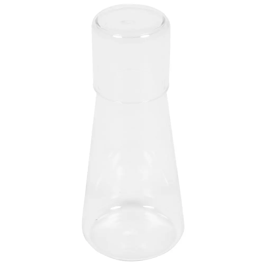 Premium Food-Safe Glass Water Kettle Transparent Cold Water Jug with Lid Cup for Desk Bedside Party Pool Picnic Multi-Function