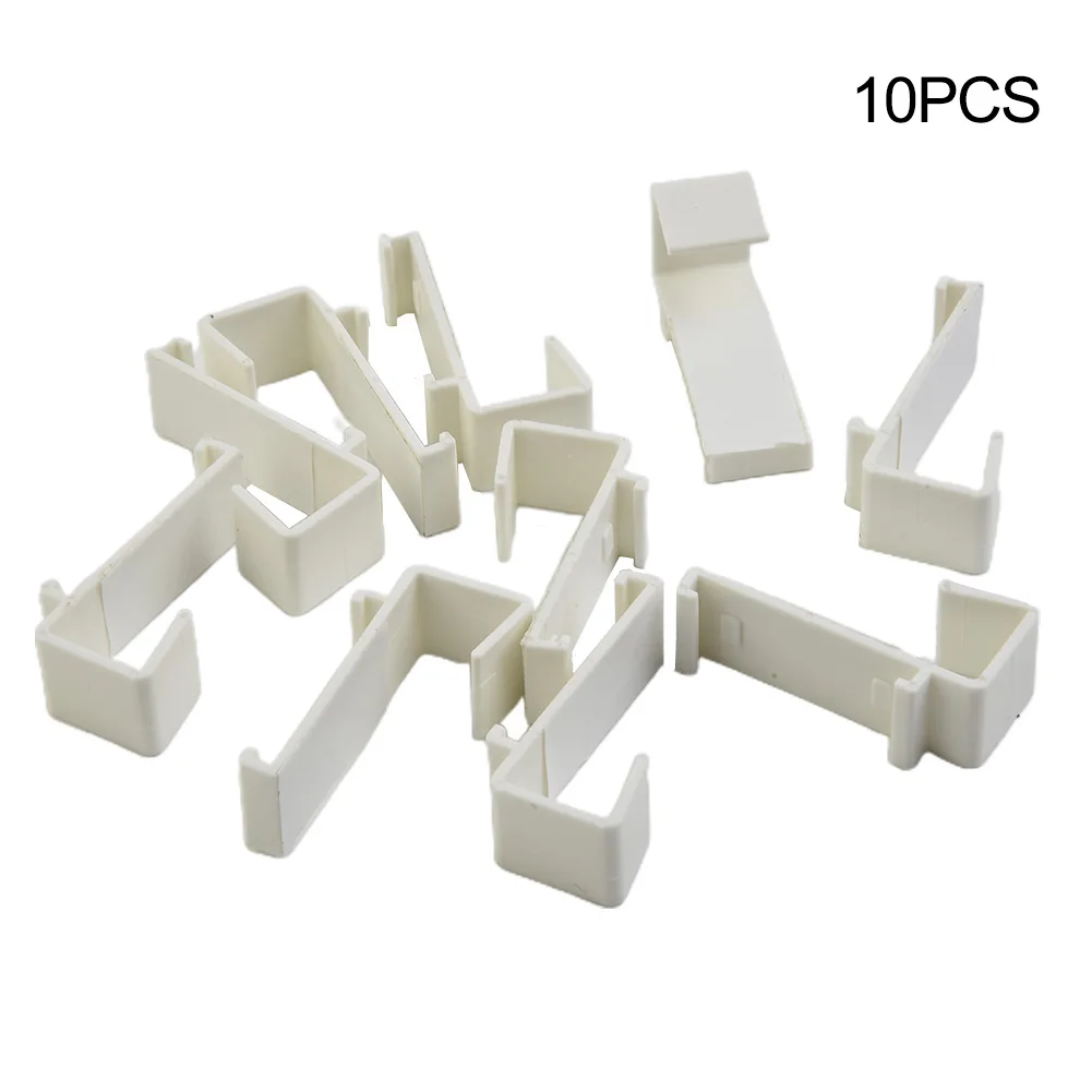 2-20pcs Plastic White Double Roller Blind Clamp Carrier Without Drilling Sash Door Holder Curtain Hook Accessories