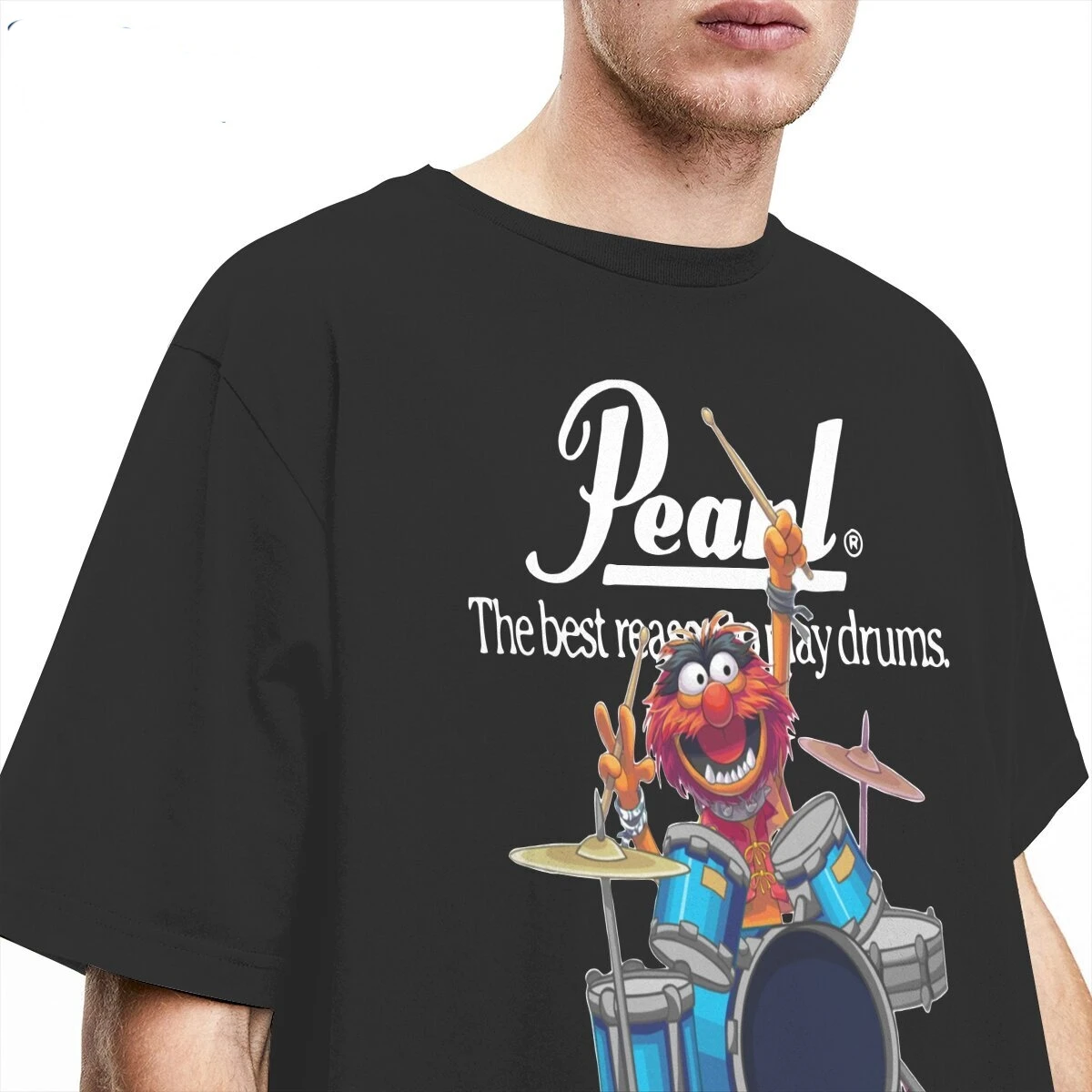 Awesome  Animal Drummer The Muppets Show T-Shirt for Men Crewneck Cotton T Shirt  Short Sleeve Tee Shirt New Arrival Tops